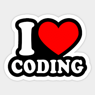 I Love Coding Funny Programmer Coding Lover Sticker